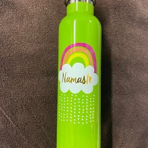 New Namaste green water bottle